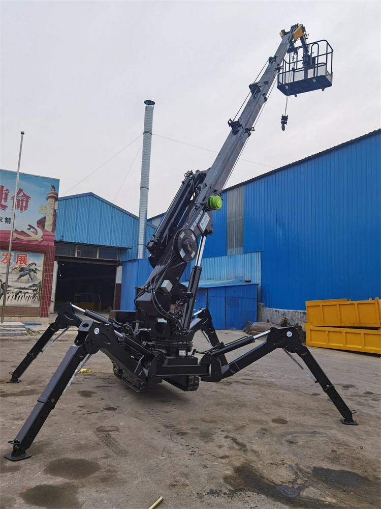 1 Ton 3 Ton 5 Ton Spider Crane Mini Crawler Mobile Crane Mini Crawler Crane With Telescopic Boom 5
