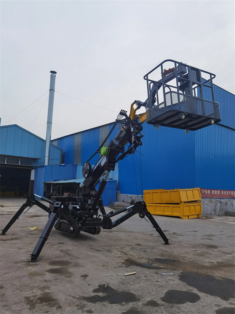 1 Ton 3 Ton 5 Ton Spider Crane Mini Crawler Mobile Crane Mini Crawler Crane With Telescopic Boom 6