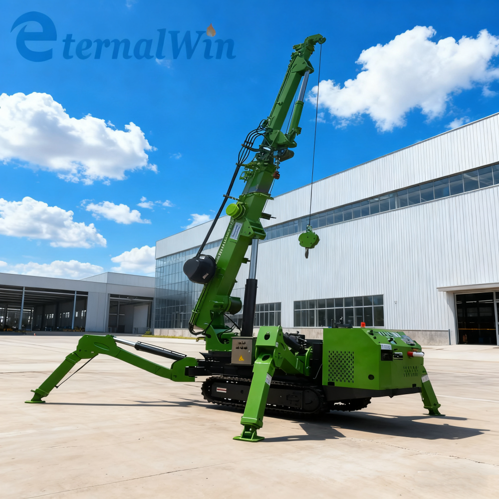 Out Riggers In Module 12ton Spider Crane with Diesel Engine & Hydraulic Outriggers