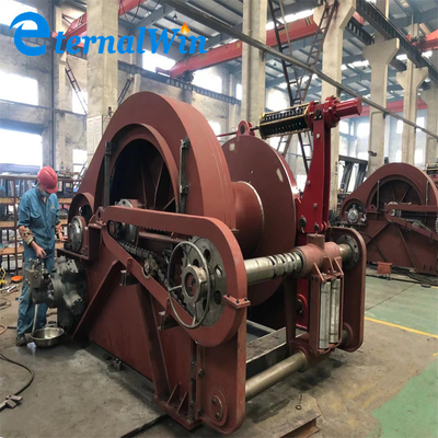 30 Ton Marine Hydraulic Winch Wire Rope 230 Volt Single Drum Hydraulic Mooring Winch
