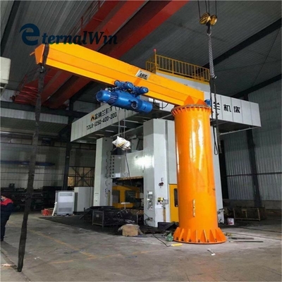 Customized Electric Pillar Mounted Jib Crane 360 Degrees Rotation With Electric Chain Hoist