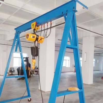 Light Duty Chain Hoist Gantry Crane Movable Single Girder 2.6-4m Height