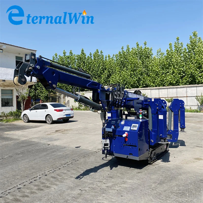 Electric And Diesel Powered Mini Spider Crane Yellow/Red Or Green Steel Boom