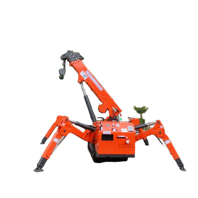 Telescopic Steel Mini Spider Crane Electric Diesel Power 3-14 Ton Yellow / Blue / Black