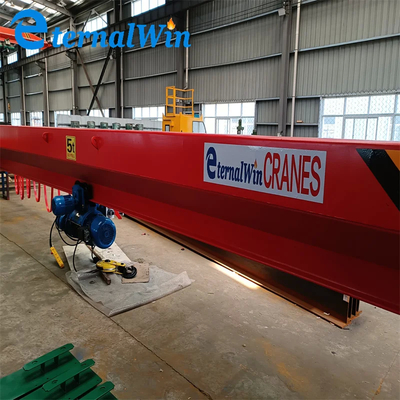 Customized Single Girder Overhead Crane Machine With High Strength Steel Construction And Electric Power