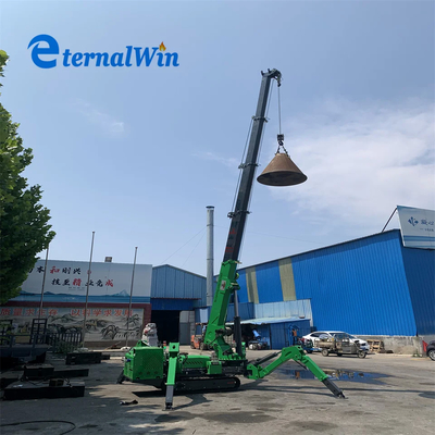 Telescopic Boom Mini Spider Crane With Electric And Diesel Power