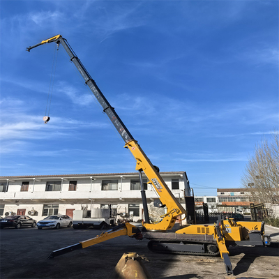12 Ton Lifting Capacity Spider Crawler Crane with Telescopic Boom and Electric/Diesel Power Source