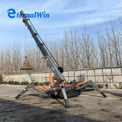 Steel 3 Ton  5 Ton Spider Crane Electric and Diesel Power for Maximum Strength