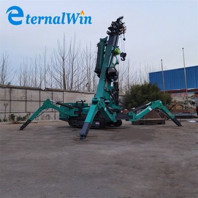 Electric and Diesel Power Source Spider Crane with Telescopic Boom Reach
