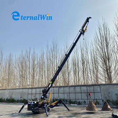 Versatile Construction with Remote Control Spider Crawler Crane Max Working Radius of 8.6m and Jib Length of 9.6 Meters