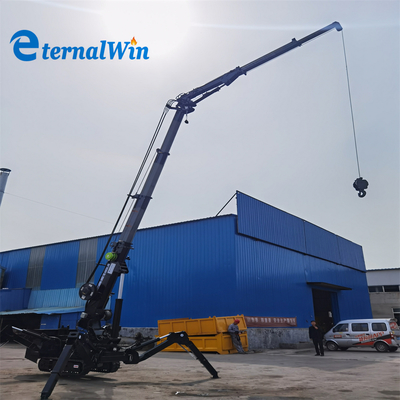 Diesel Spider Crawler Crane 21 Meters Maximum Lifting Height Controlled by Remote and Diesel Power