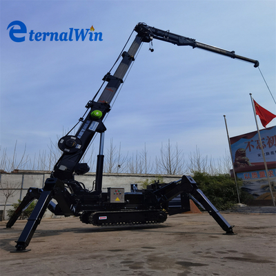 Versatile 3 Ton Spider Crane with 360 Degrees Slewing Angle and Diesel Engine AC Motor