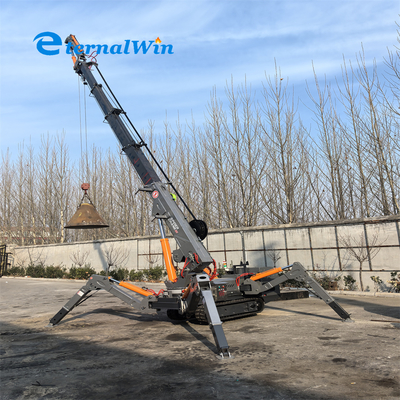 8.6m Max Working Radius Diesel 5 Ton Spider Crane for Heavy Construction Projects