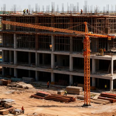 Loading Capacity 10T Tower Crane Lifting Machine Featuring Trolleying Speed 0-50mmin Suitable for Construction Sites and Warehouse Operations